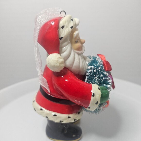 2022 Retro Jolly Santa Porcelain Hallmark Keepsake Special Edition Ornament # QX - Picture 2 of 7